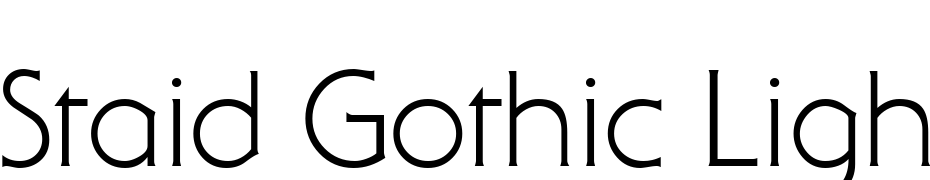 Staid Gothic Light Regular cкачати шрифт безкоштовно